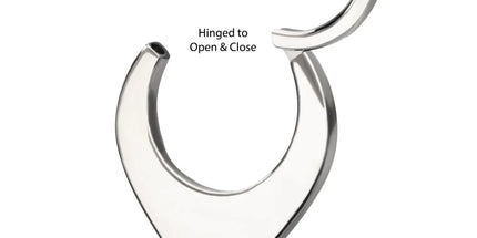 Invictus Titanium Teardrop Flat Hoop Front Facing Hinged Segment Clicker