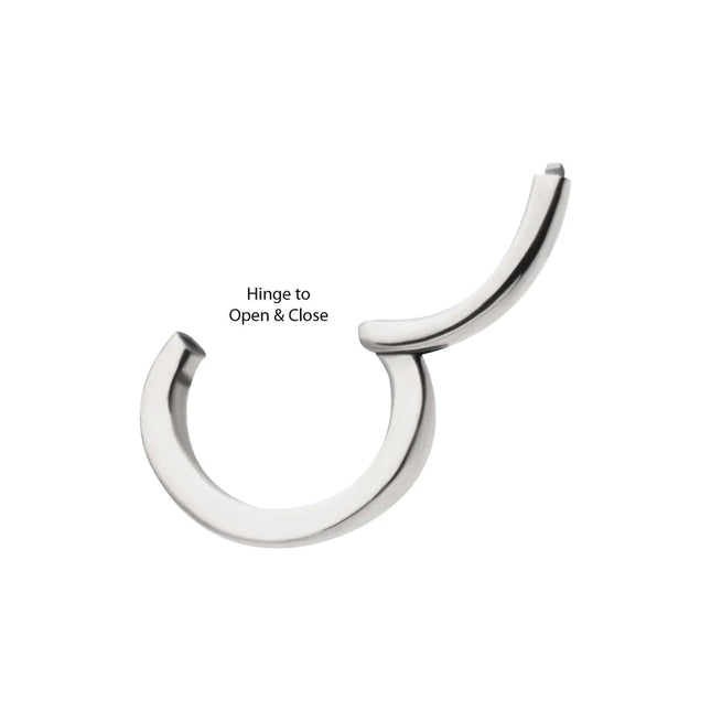 Invictus 16g Titanium Oval Shape Hinged Segment Clicker (for Rook Piercing)