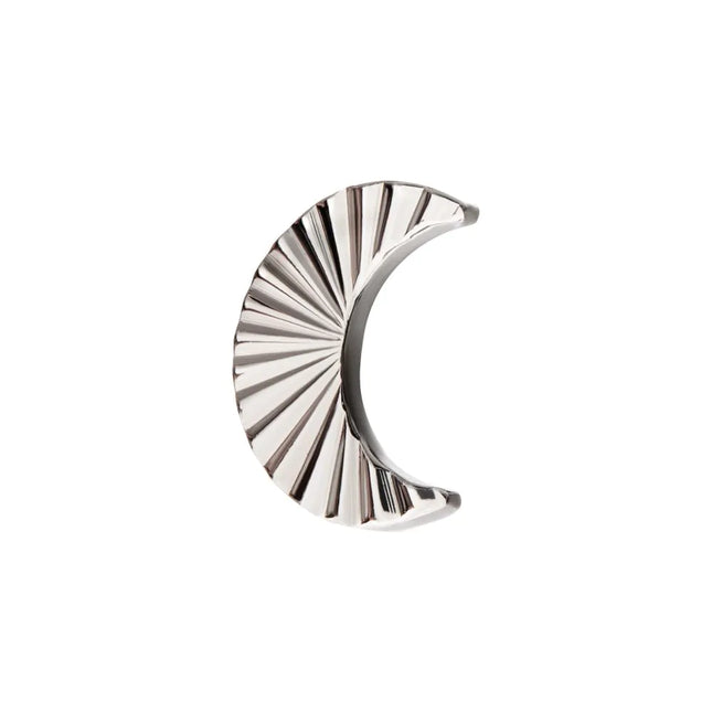 Invictus Titanium Internally Threaded Corrugated Crescent Moon Top