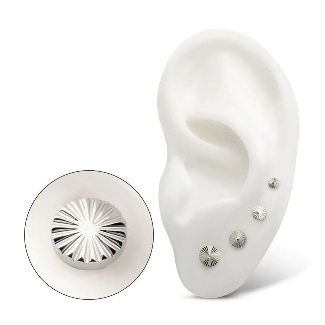 Invictus Titanium Internally Threaded Radiant Corrugated Round Top