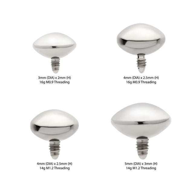 Invictus Titanium Internally Threaded UFO Shape Disk Top