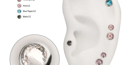 Invictus Titanium Threadless Round Bezel Set Inverse Gem Top