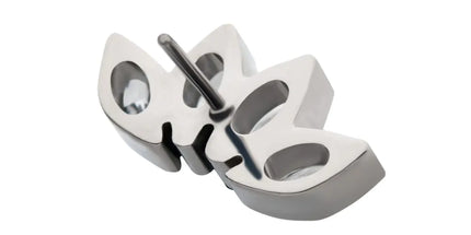 Invictus Titanium Threadless 4 Cluster Fan Shape Top with Prong Set Marquise CZ/Opal