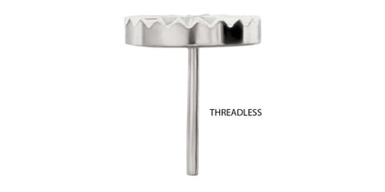 Invictus Titanium Threadless Radiant Corrugated Round Top