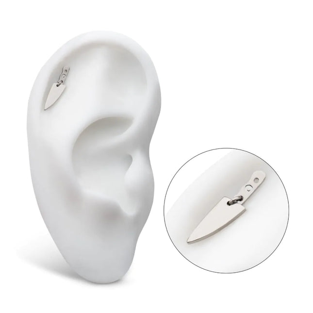 Invictus Titanium Threadless Knife Top with Bottom Blade Dangle