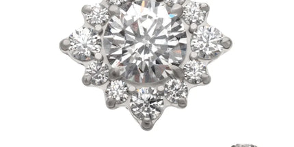 Invictus Titanium Threadless Radiant Cluster Top