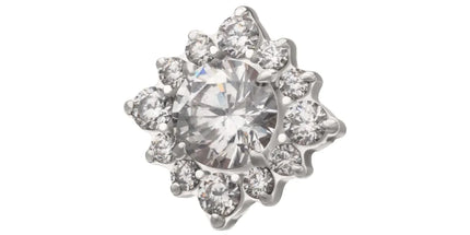 Invictus Titanium Threadless Radiant Cluster Top