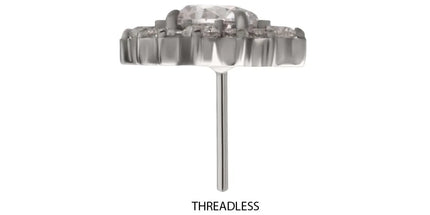Invictus Titanium Threadless Radiant Cluster Top