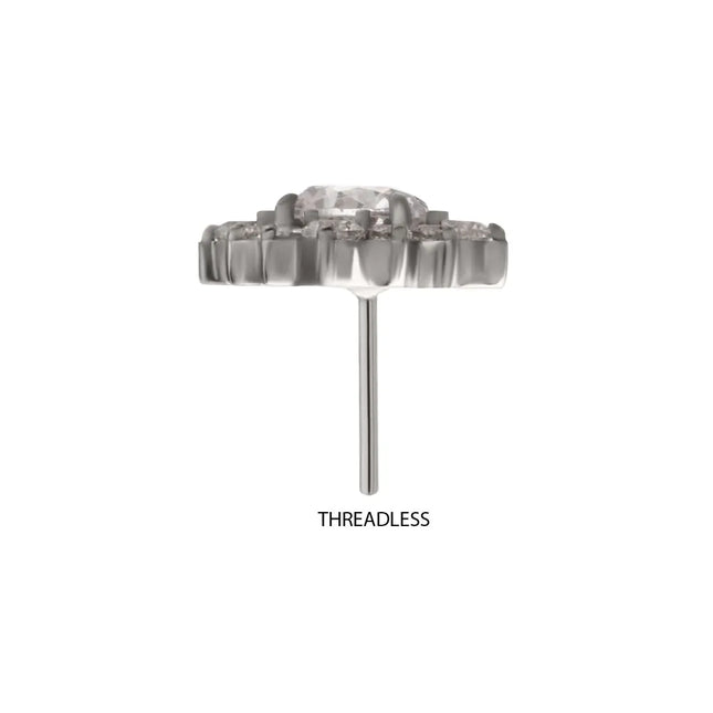 Invictus Titanium Threadless Radiant Cluster Top