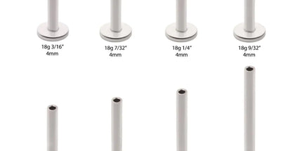 Invictus Threadless Titanium Labret Stem 2.5mm or 4mm Base