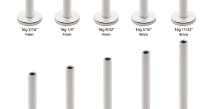 Invictus Threadless Titanium Labret Stem 2.5mm or 4mm Base