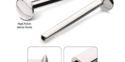 Invictus Titanium Threadless High Polish Mirror Finish 2.5mm Dome Labret Base