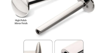 Invictus Titanium Threadless High Polish Mirror Finish 2.5mm Dome Labret Base