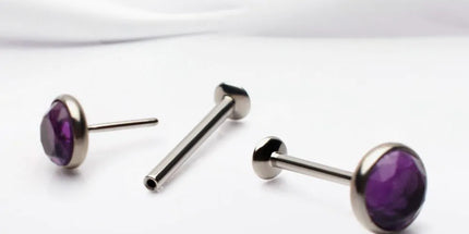 Invictus Titanium Threadless High Polish Mirror Finish 2.5mm Dome Labret Base