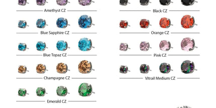 Invictus Titanium Threadless Flat Base Low Profile 4 Prong Round Gem Top